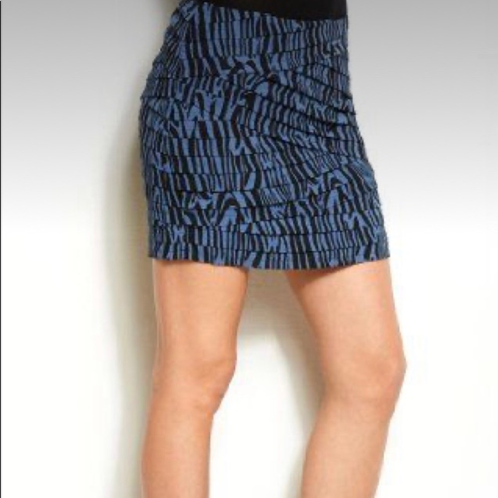 Armani Exchange Short Zebra Print Skirt